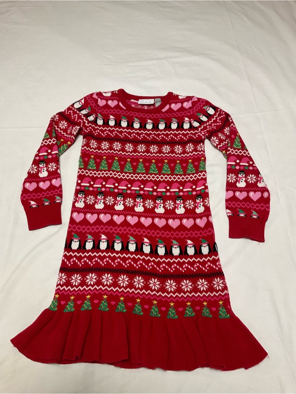 Holiday Fair Isle Knit Sweater Dress from The Children’s Place Size 7/8
